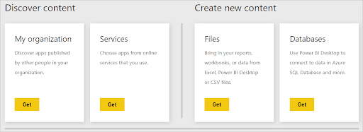 Discover Content Window - Power BI Sales Dashboard